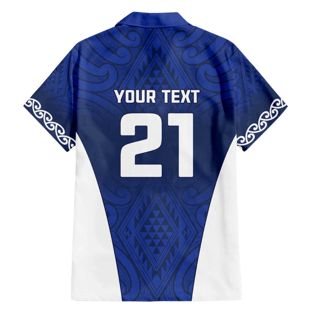 New Zealand Rugby Pacific Custom Family Matching Off Shoulder Short Dress and Hawaiian Shirt Kahurangi Auckland All Blue