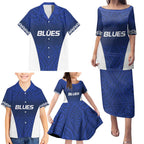 New Zealand Rugby Pacific Custom Family Matching Puletasi and Hawaiian Shirt Kahurangi Auckland All Blue