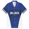 New Zealand Rugby Pacific Custom Family Matching Short Sleeve Bodycon Dress and Hawaiian Shirt Kahurangi Auckland All Blue