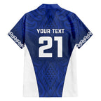 New Zealand Rugby Pacific Custom Family Matching Short Sleeve Bodycon Dress and Hawaiian Shirt Kahurangi Auckland All Blue