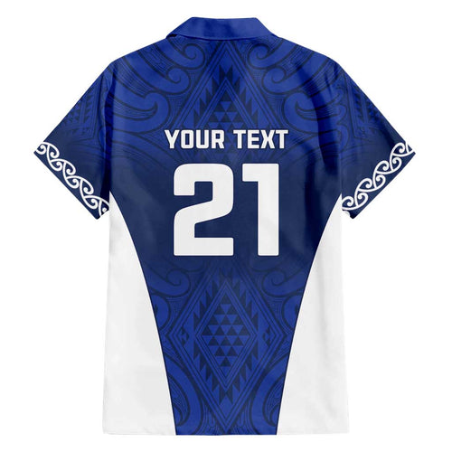 New Zealand Rugby Pacific Custom Family Matching Short Sleeve Bodycon Dress and Hawaiian Shirt Kahurangi Auckland All Blue