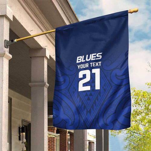 New Zealand Rugby Pacific Custom Garden Flag Kahurangi Auckland All Blue