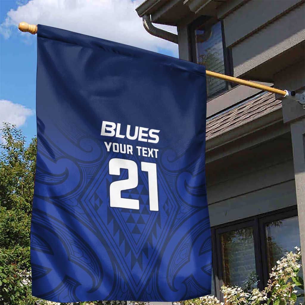 New Zealand Rugby Pacific Custom Garden Flag Kahurangi Auckland All Blue