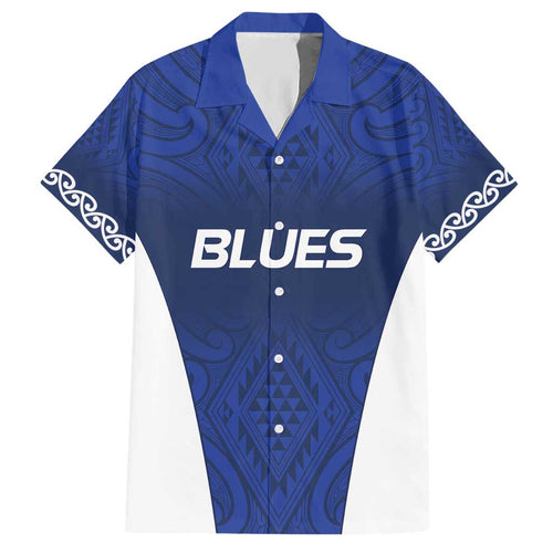New Zealand Rugby Pacific Custom Hawaiian Shirt Kahurangi Auckland All Blue