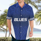 New Zealand Rugby Pacific Custom Hawaiian Shirt Kahurangi Auckland All Blue