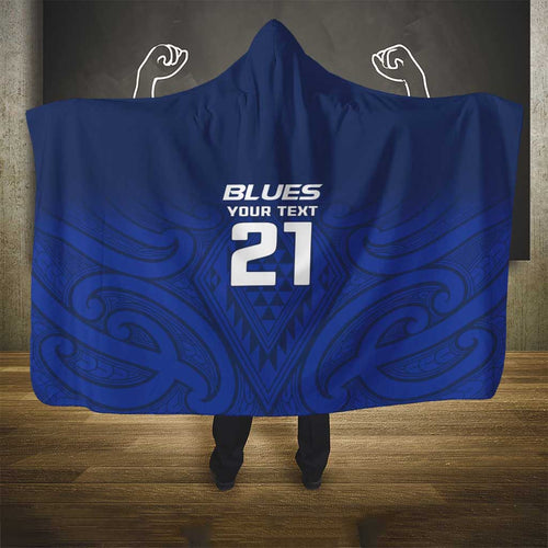 New Zealand Rugby Pacific Custom Hooded Blanket Kahurangi Auckland All Blue