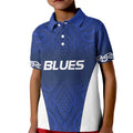 New Zealand Rugby Pacific Custom Kid Polo Shirt Kahurangi Auckland All Blue
