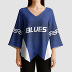 New Zealand Rugby Pacific Custom Kimono Sleeve Blouse Kahurangi Auckland All Blue - Aussie Hoodie
