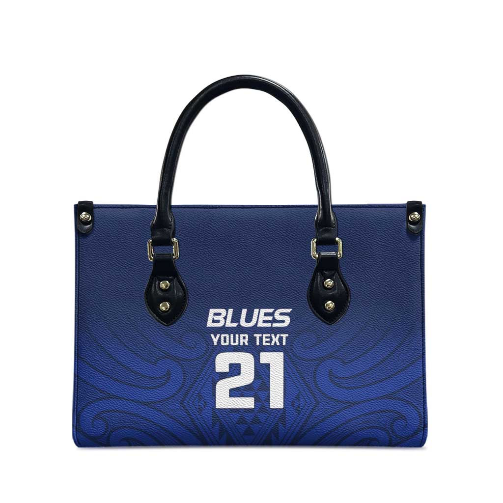 New Zealand Rugby Pacific Custom Leather Bag Kahurangi Auckland All Blue - Aussie Hoodie