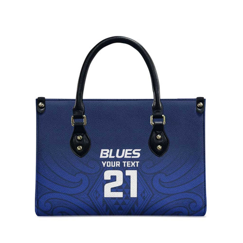 New Zealand Rugby Pacific Custom Leather Bag Kahurangi Auckland All Blue - Aussie Hoodie