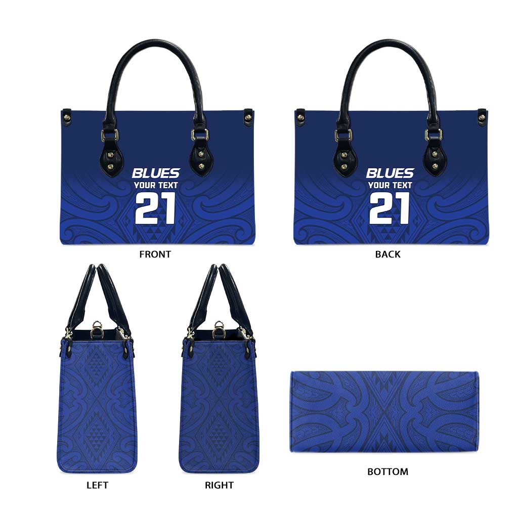 New Zealand Rugby Pacific Custom Leather Bag Kahurangi Auckland All Blue - Aussie Hoodie