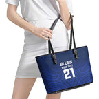 New Zealand Rugby Pacific Custom Leather Tote Bag Kahurangi Auckland All Blue