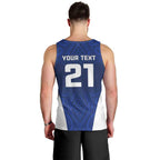 New Zealand Rugby Pacific Custom Men Tank Top Kahurangi Auckland All Blue