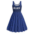 New Zealand Rugby Pacific Custom Midi Dress Kahurangi Auckland All Blue - Aussie Hoodie