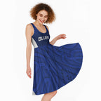 New Zealand Rugby Pacific Custom Midi Dress Kahurangi Auckland All Blue - Aussie Hoodie
