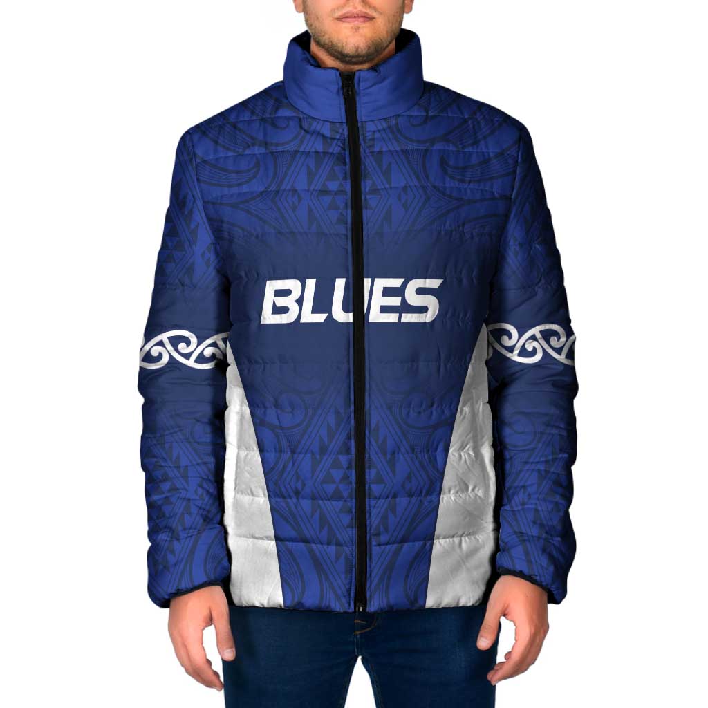 New Zealand Rugby Pacific Custom Padded Jacket Kahurangi Auckland All Blue - Aussie Hoodie