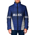 New Zealand Rugby Pacific Custom Padded Jacket Kahurangi Auckland All Blue - Aussie Hoodie