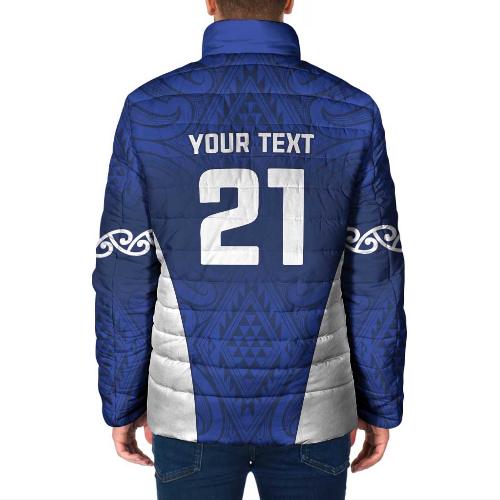 New Zealand Rugby Pacific Custom Padded Jacket Kahurangi Auckland All Blue - Aussie Hoodie