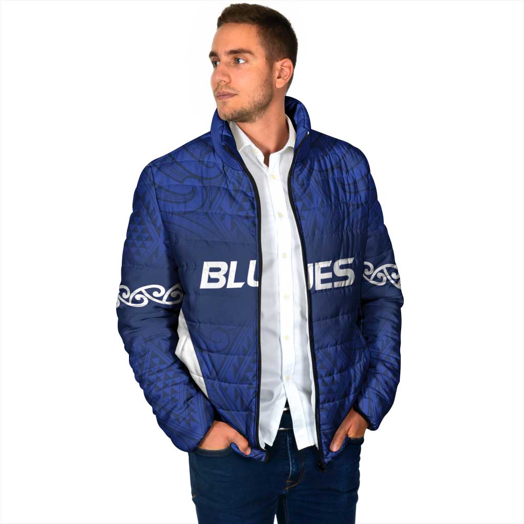 New Zealand Rugby Pacific Custom Padded Jacket Kahurangi Auckland All Blue - Aussie Hoodie