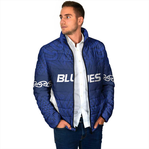 New Zealand Rugby Pacific Custom Padded Jacket Kahurangi Auckland All Blue - Aussie Hoodie