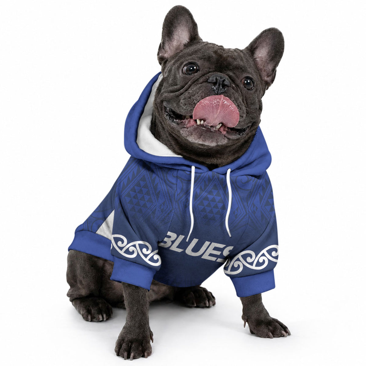 New Zealand Maori Rugby Pacific Custom Pet Hoodie Kahurangi Auckland All Blue