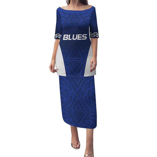 New Zealand Rugby Pacific Custom Puletasi Kahurangi Auckland All Blue