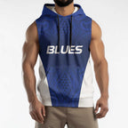 New Zealand Rugby Pacific Custom Sleeveless Hoodie Kahurangi Auckland All Blue - Aussie Hoodie