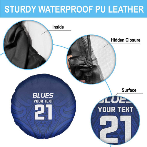 New Zealand Rugby Pacific Custom Spare Tire Cover Kahurangi Auckland All Blue