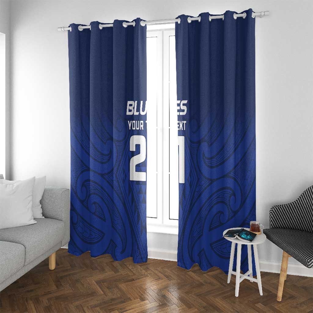 New Zealand Rugby Pacific Custom Window Curtain Kahurangi Auckland All Blue