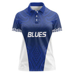 New Zealand Rugby Pacific Custom Women Polo Shirt Kahurangi Auckland All Blue