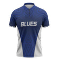 New Zealand Rugby Pacific Custom Zipper Polo Shirt Kahurangi Auckland All Blue - Aussie Hoodie