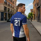 New Zealand Rugby Pacific Custom Zipper Polo Shirt Kahurangi Auckland All Blue - Aussie Hoodie