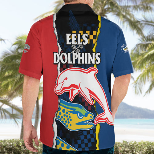 nrl-combine-dolphins-and-parra-eels-hawaiian-shirt-simple-style