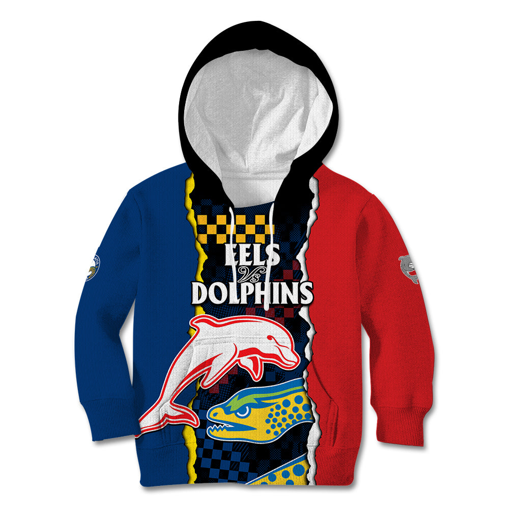 nrl-combine-dolphins-and-parra-eels-kid-hoodie-simple-style