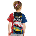 nrl-combine-dolphins-and-parra-eels-kid-t-shirt-simple-style