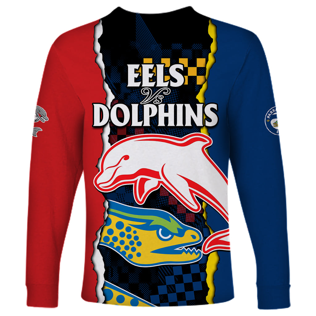 nrl-combine-dolphins-and-parra-eels-long-sleeve-shirt-simple-style