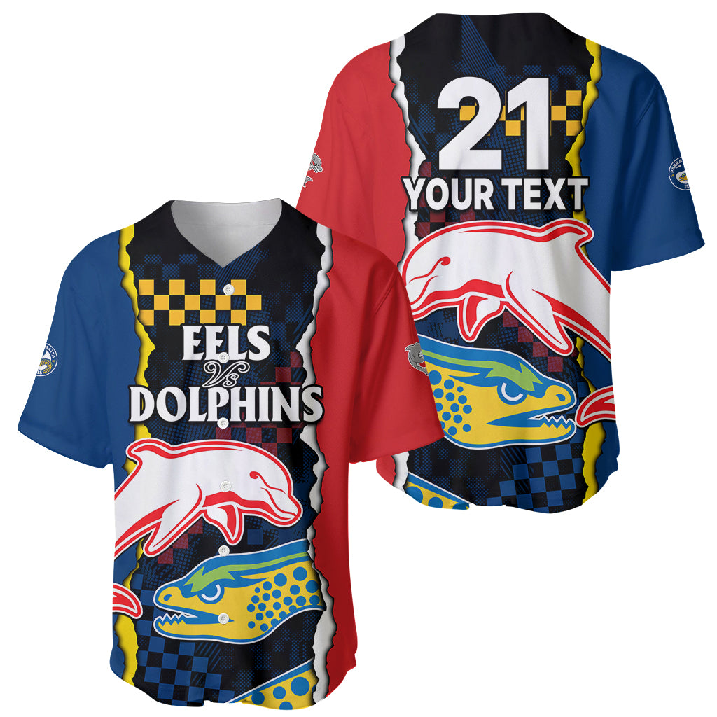 custom-text-and-number-nrl-combine-dolphins-and-parra-eels-baseball-jersey-simple-style
