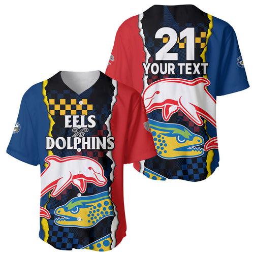 custom-text-and-number-nrl-combine-dolphins-and-parra-eels-baseball-jersey-simple-style