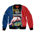 custom-text-and-number-nrl-combine-dolphins-and-parra-eels-bomber-jacket-simple-style