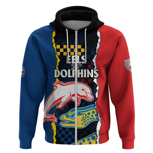 custom-text-and-number-nrl-combine-dolphins-and-parra-eels-hoodie-simple-style