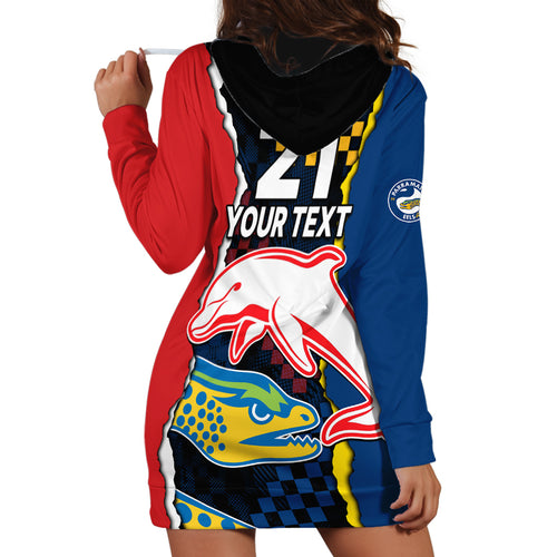 custom-text-and-number-nrl-combine-dolphins-and-parra-eels-hoodie-dress-simple-style