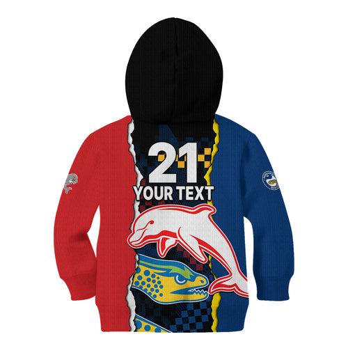 custom-text-and-number-nrl-combine-dolphins-and-parra-eels-kid-hoodie-simple-style