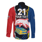 custom-text-and-number-nrl-combine-dolphins-and-parra-eels-long-sleeve-button-shirt-simple-style