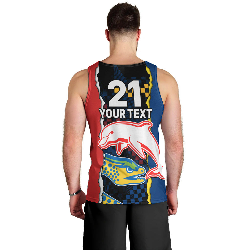 custom-text-and-number-nrl-combine-dolphins-and-parra-eels-men-tank-top-simple-style