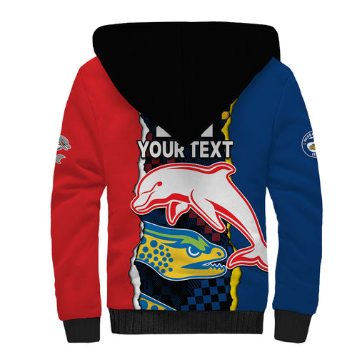 custom-text-and-number-nrl-combine-dolphins-and-parra-eels-sherpa-hoodie-simple-style