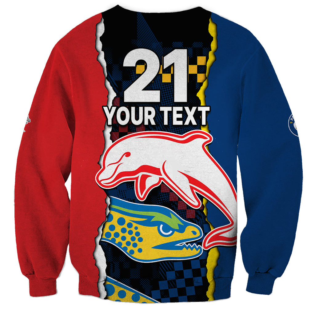 custom-text-and-number-nrl-combine-dolphins-and-parra-eels-sweatshirt-simple-style