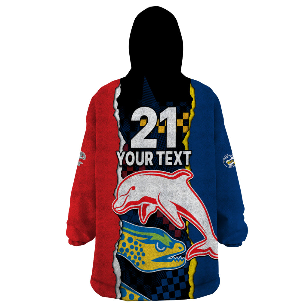 custom-text-and-number-nrl-combine-dolphins-and-parra-eels-wearable-blanket-hoodie-simple-style