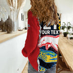 (Custom Text And Number) NRL Combine Dolphins and Parra Eels Women Casual Shirt Simple Style LT9