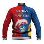 NRL Dolphins Combine Parra Eels Baseball Jacket Sporty Style LT9