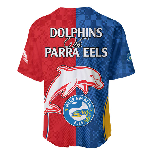 NRL Dolphins Combine Parra Eels Baseball Jersey Sporty Style LT9